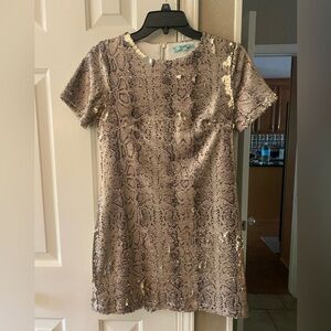 Elegant Snake Print Dress
